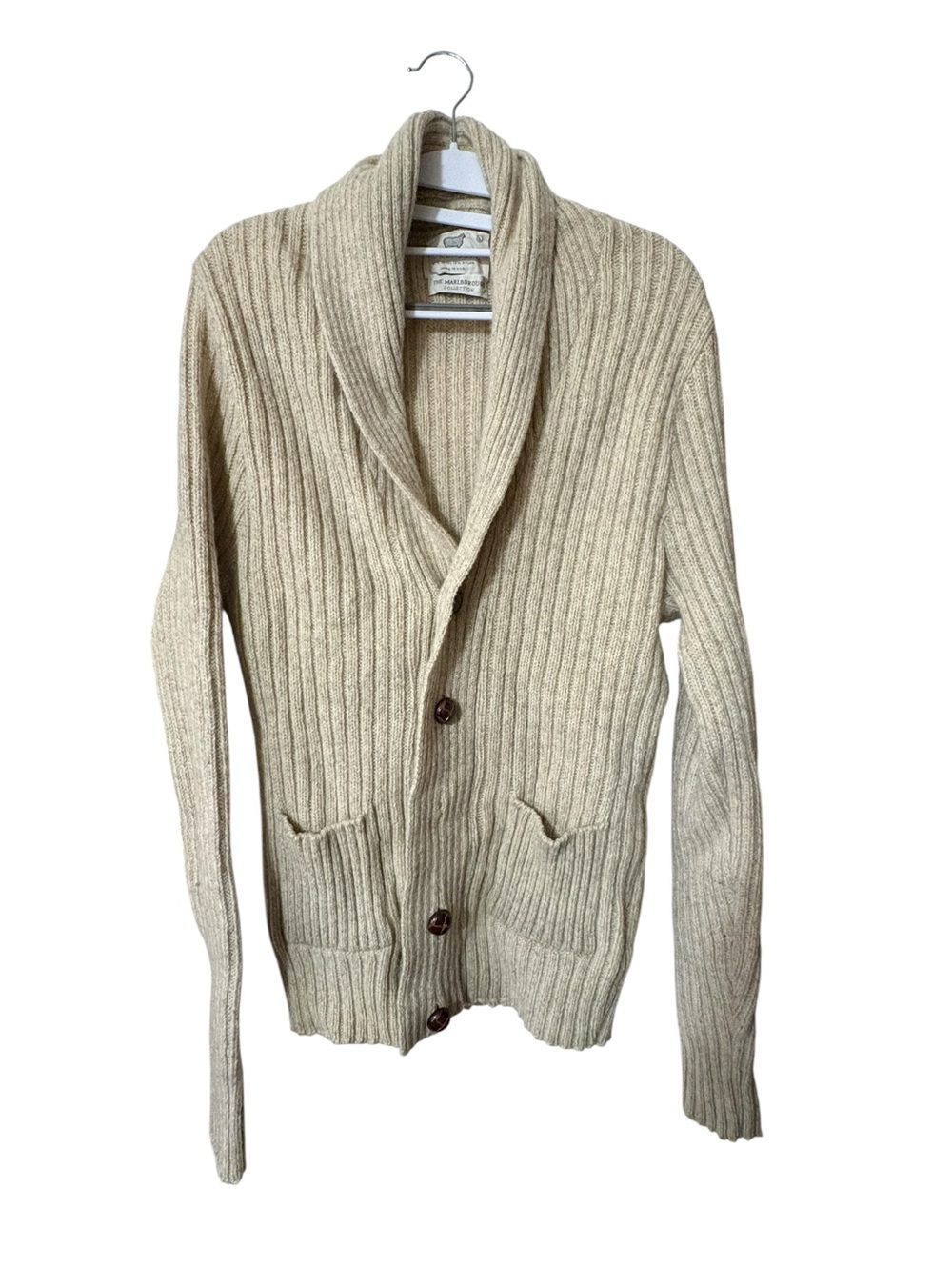 Vintage Lord Jeff Marlboro Collection Wool Shawl Collar Cardigan Sweater USA